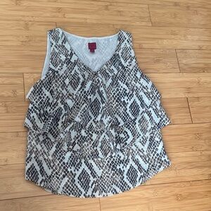 212 Collection Sleeveless Snake Print Blouse